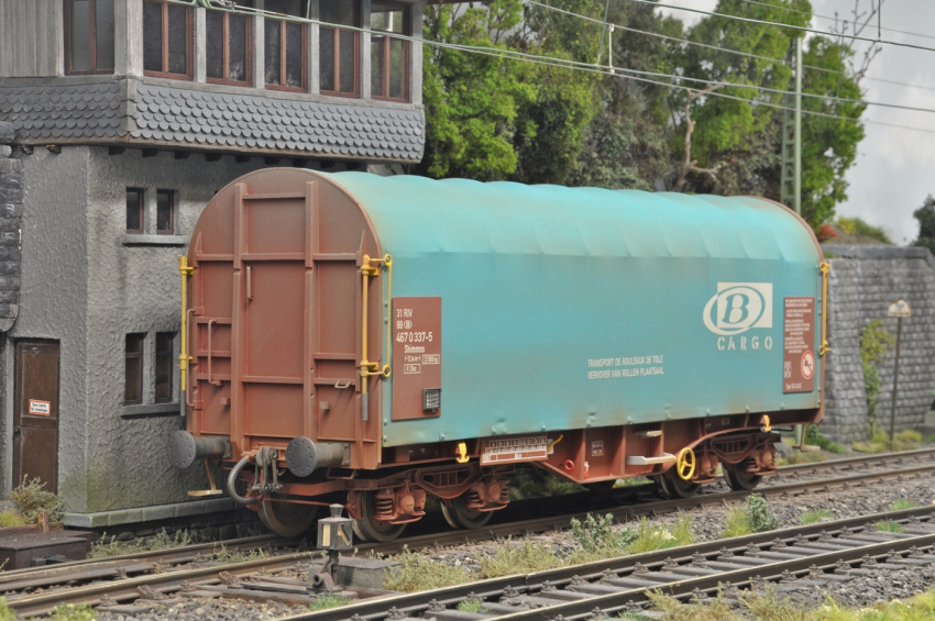 Dimotec 4 Achs. Planenwagen gealtert SNCB