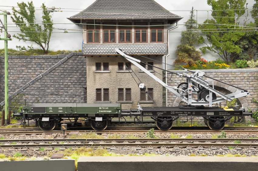 Preview: Fine Models Bay. Kranwagen mit Schutzwagen DB Ep. III