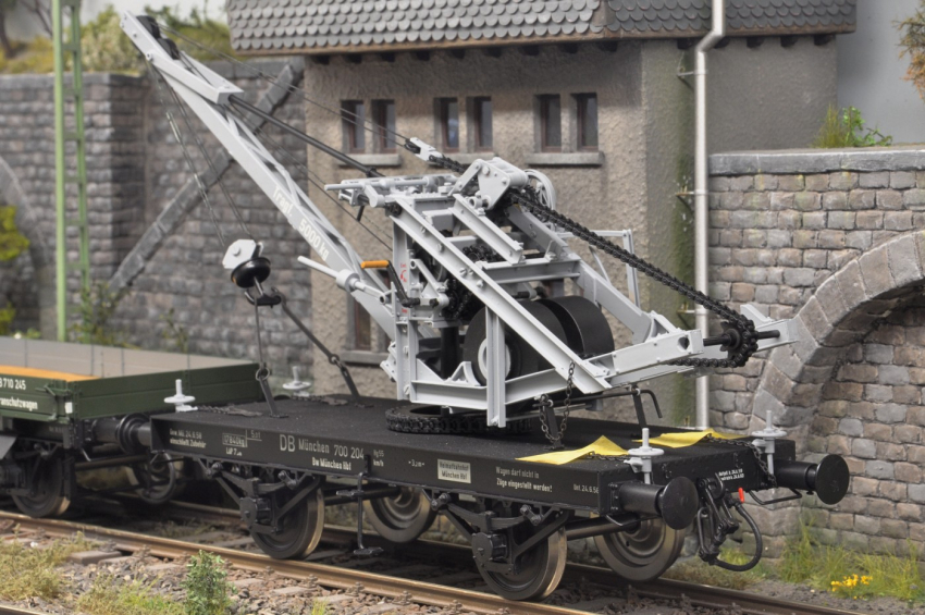 Fine Models Bay. Kranwagen mit Schutzwagen DB Ep. III