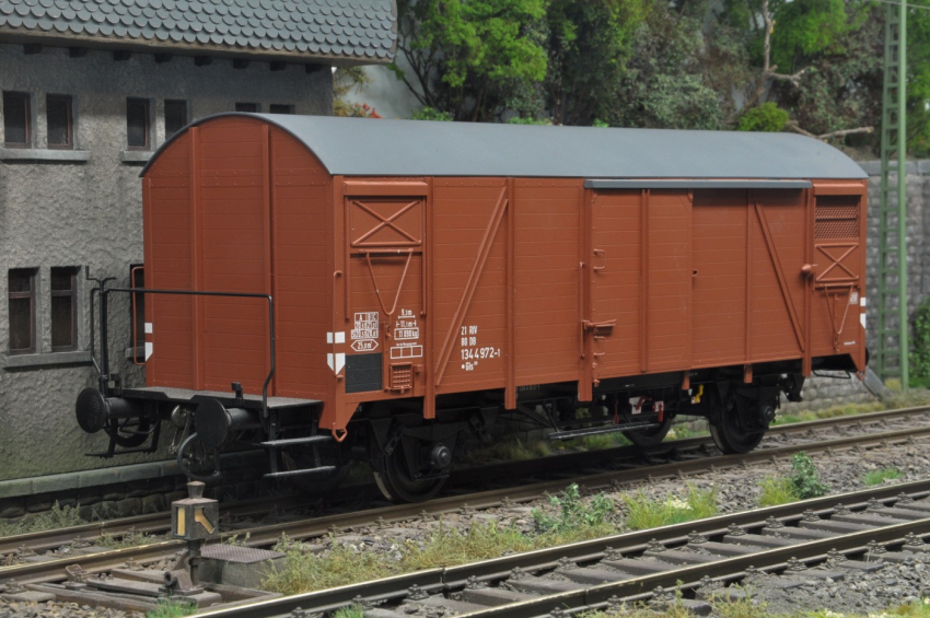 KM1 Gms 54 (Gls 205) ged. Güterwagen der DB, mit Bremserbühne, Ep. IV (2. Hand)