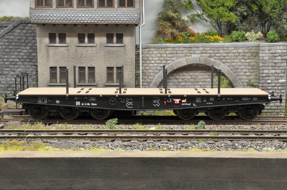 Bee's Modellbahn 6-Achs. Schwerlastwagen "SSyms" Deutsche Reichsbahn Ep II, Beschriftungsvariante B