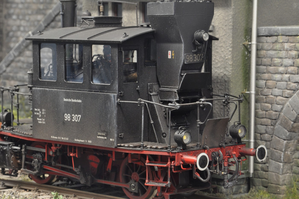 KM1 BR 98 307 "Glaskasten" der DB Ep.IIIb, gealtert & gesupert (2. Hand)